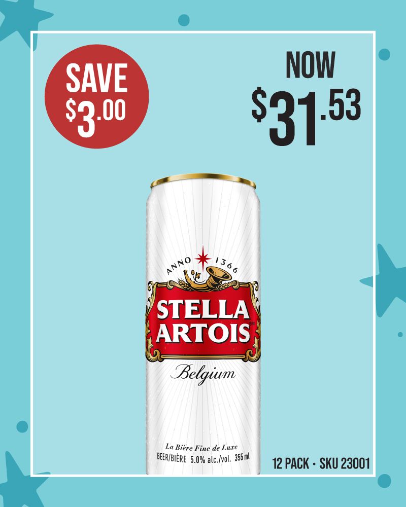 Stella Artois 12 Pack Cans
