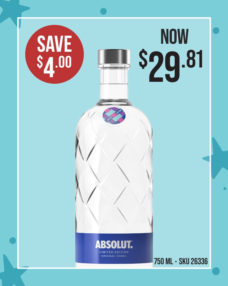 Absolut Vodka Limited Edition Holiday Bottle 2022