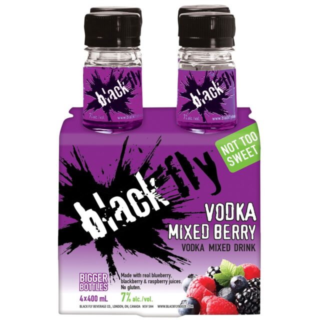 Black Fly Vodka Mixed Berry 4 Pack Bottles