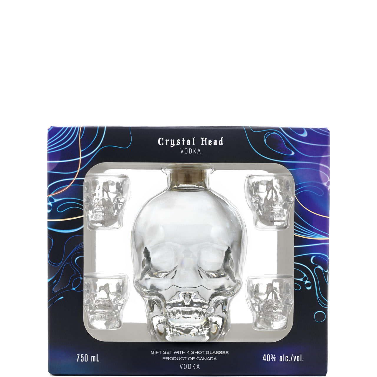 Crystal Head Vodka Gift Set with 4 Shot Glasses – Newfoundland