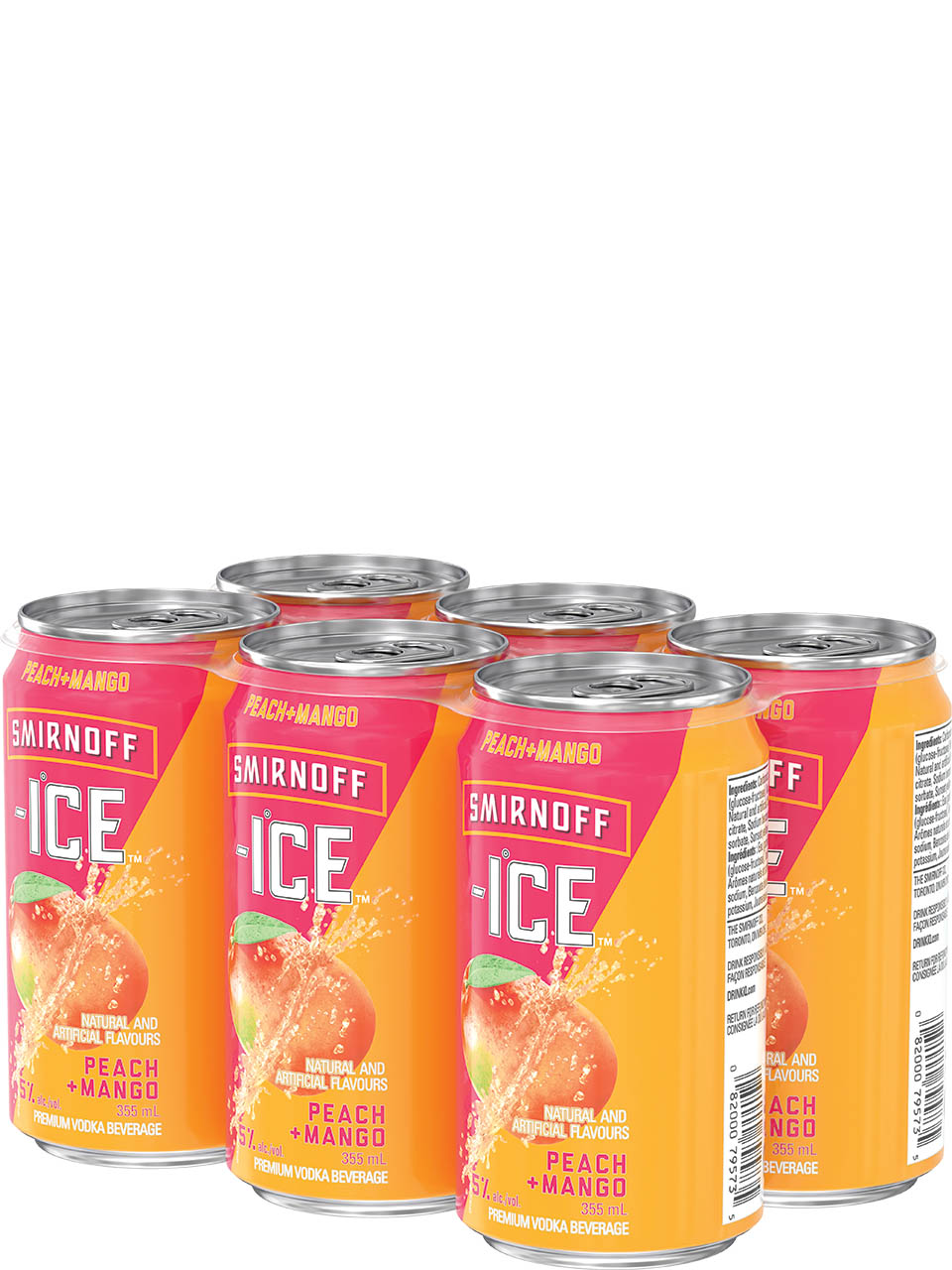 Smirnoff Ice Peach Mango 6 Pack Cans