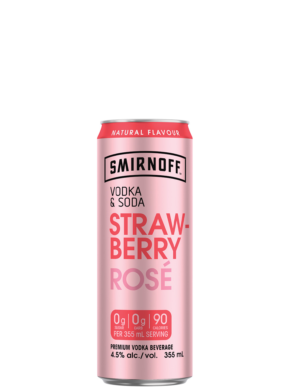 Smirnoff Vodka and Soda Strawberry Rose 4pk Cans