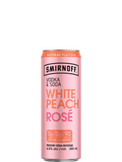 Smirnoff Vodka & Soda White Peach Rose 4 Pack Cans