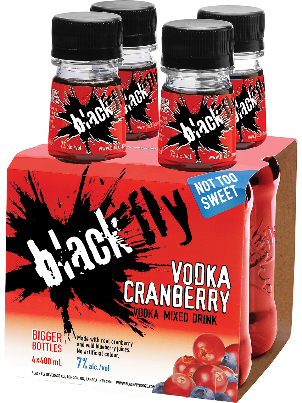 Black Fly Vodka Cranberry Mixed Drink 4pk