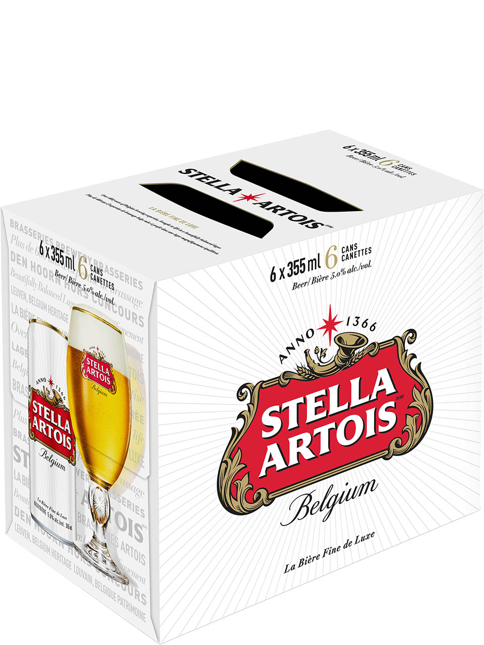 Stella Artois Sleek 6 Pack Cans