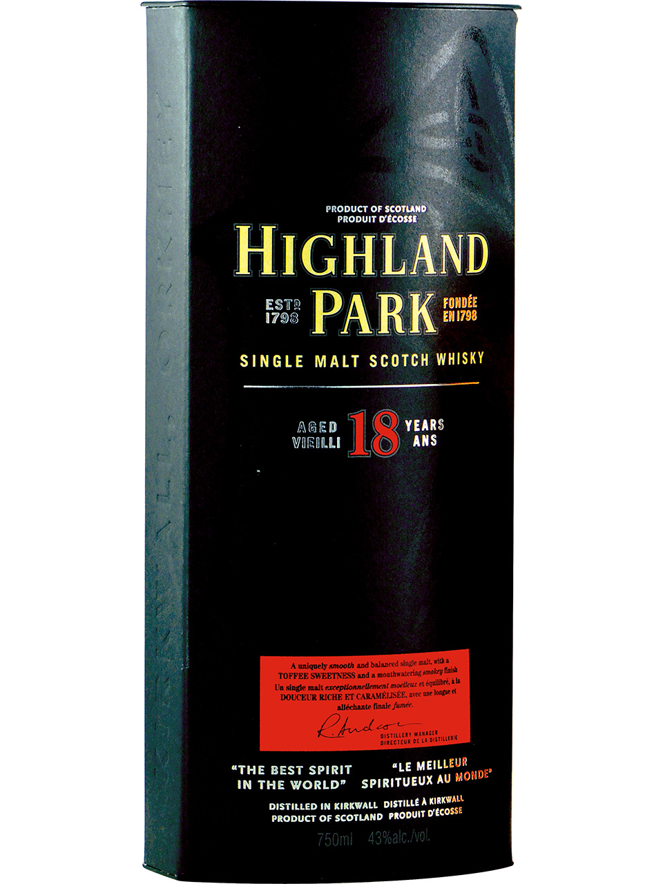 Highland Park 18 YO Single Malt Scotch Whisky