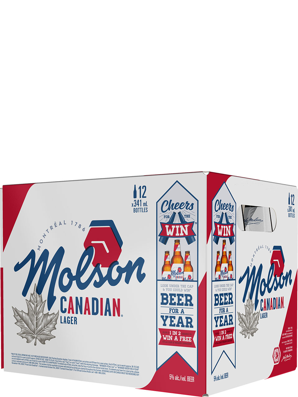 Molson Canadian Lager 12 Pack Bottles