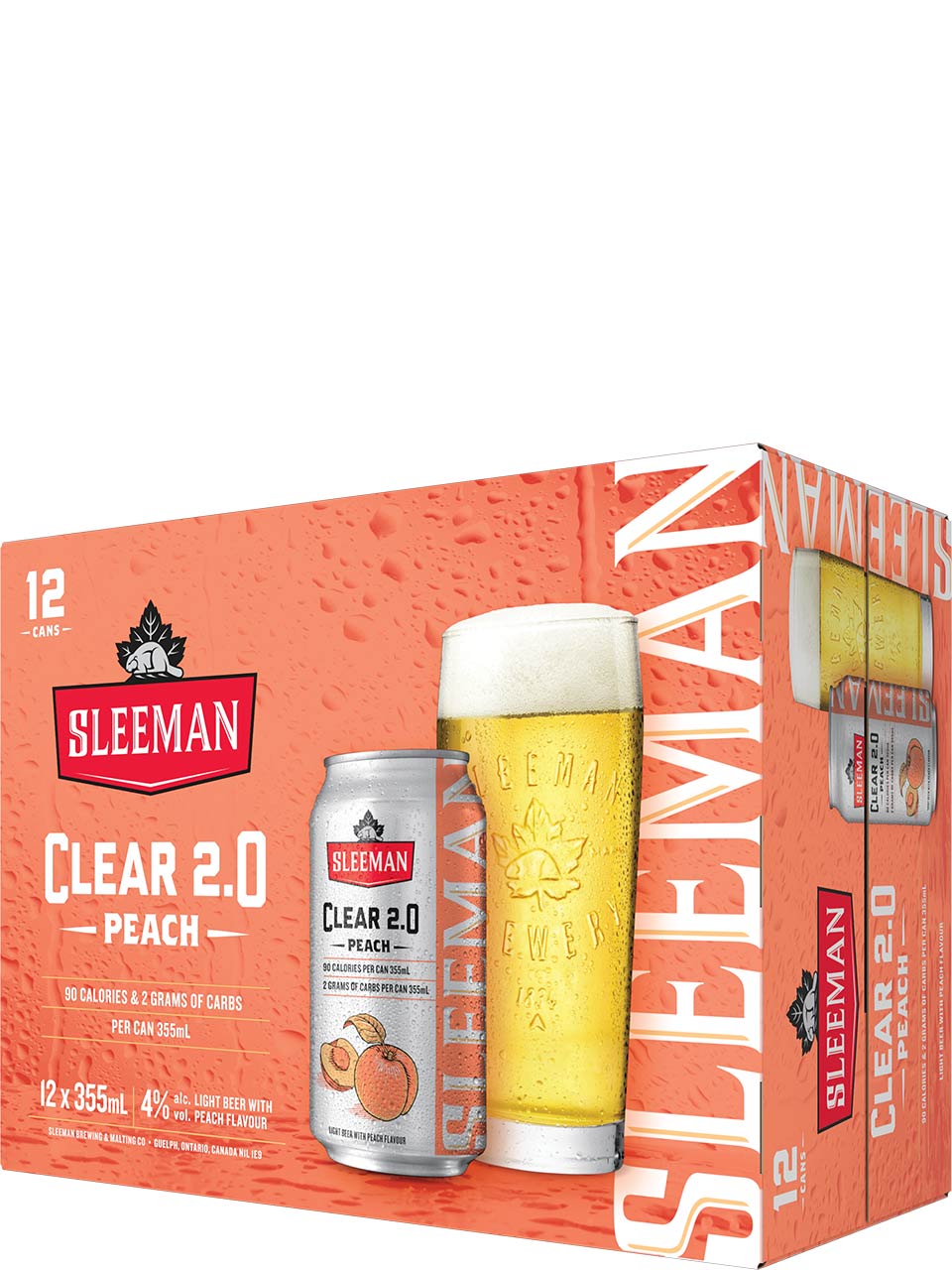 Sleeman Clear 2.0 Peach 12 Pack Cans