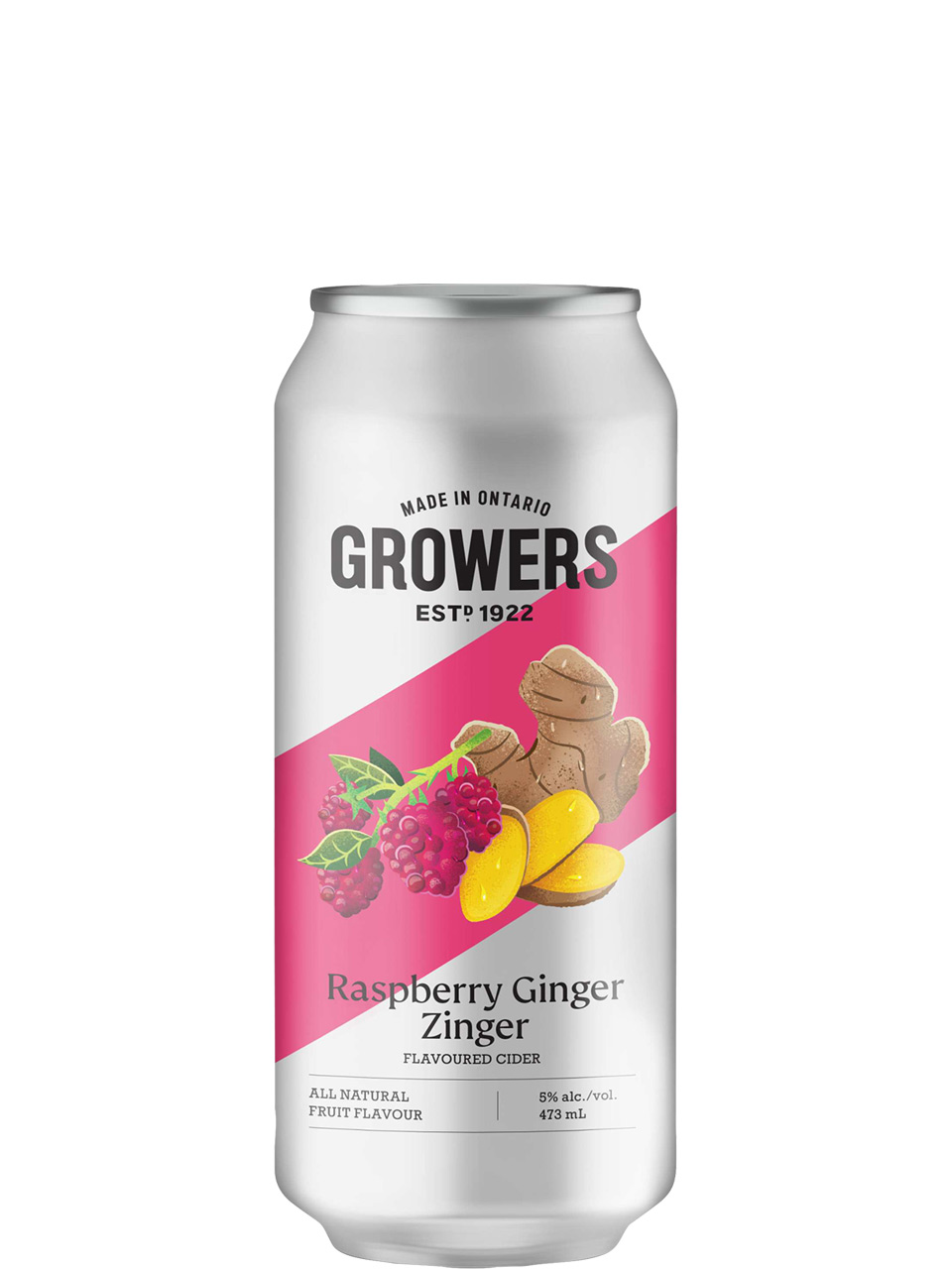 Growers Raspberry Ginger Zinger 473ml Can