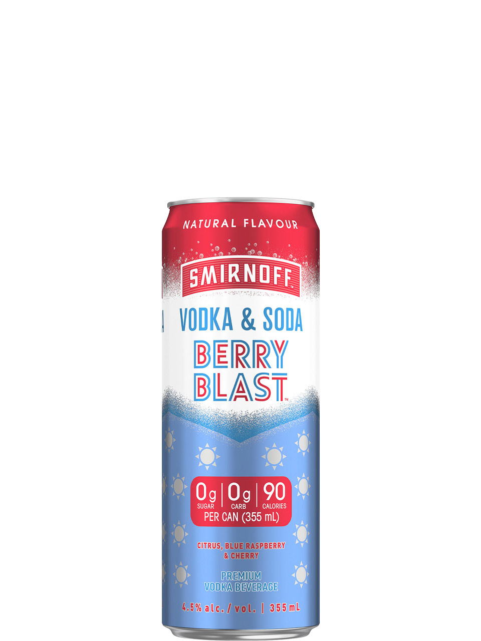 Smirnoff Vodka and Soda Berry Blast 6 Pack Cans
