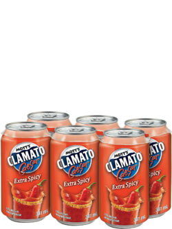 Mott's Clamato Caesar Extra Spicy 6 Pack Cans