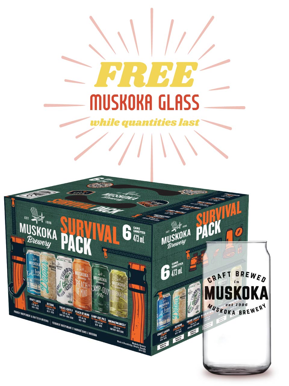 Muskoka Survival Mixer 6 Pack Cans