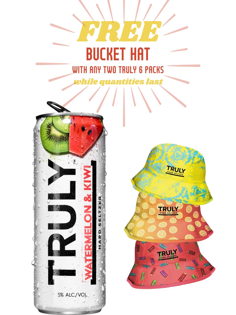 Truly Hard Seltzer Watermelon Kiwi 6 Pack Cans
