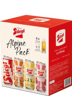 Stiegl Alpine Pack With Glass 4 Pack Cans