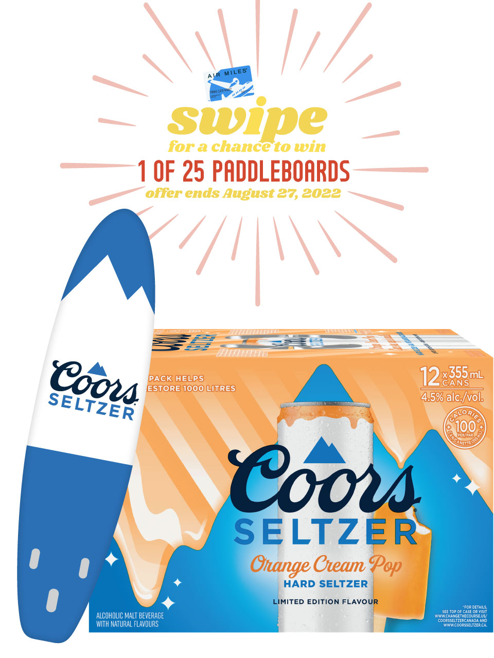 Coors Seltzer Orange Cream Pop 12 Pack Cans