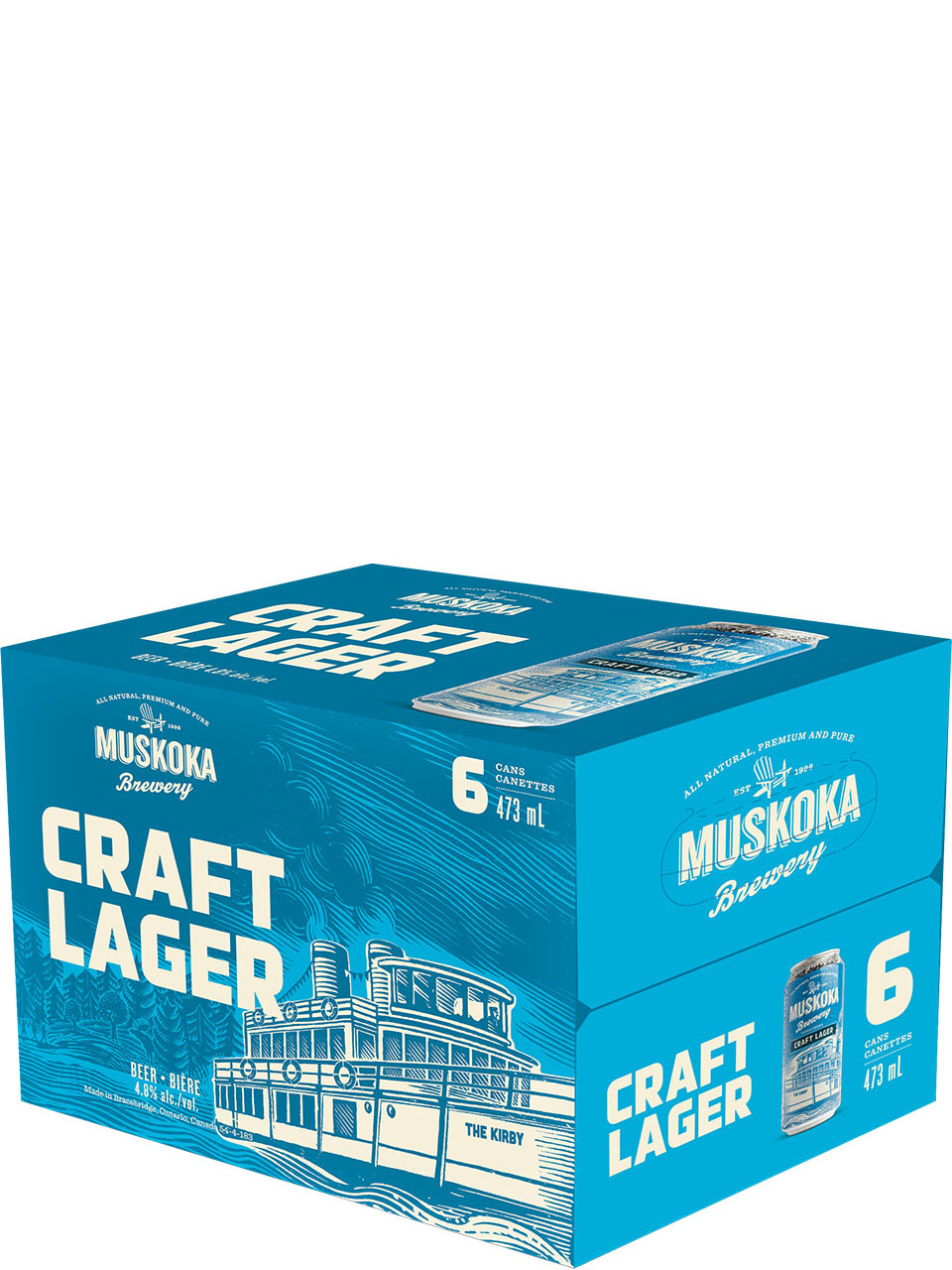 Muskoka Craft Lager 6 Pack Cans