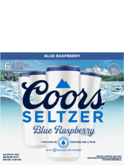 Coors Seltzer Blue Raspberry 6 Pack Cans