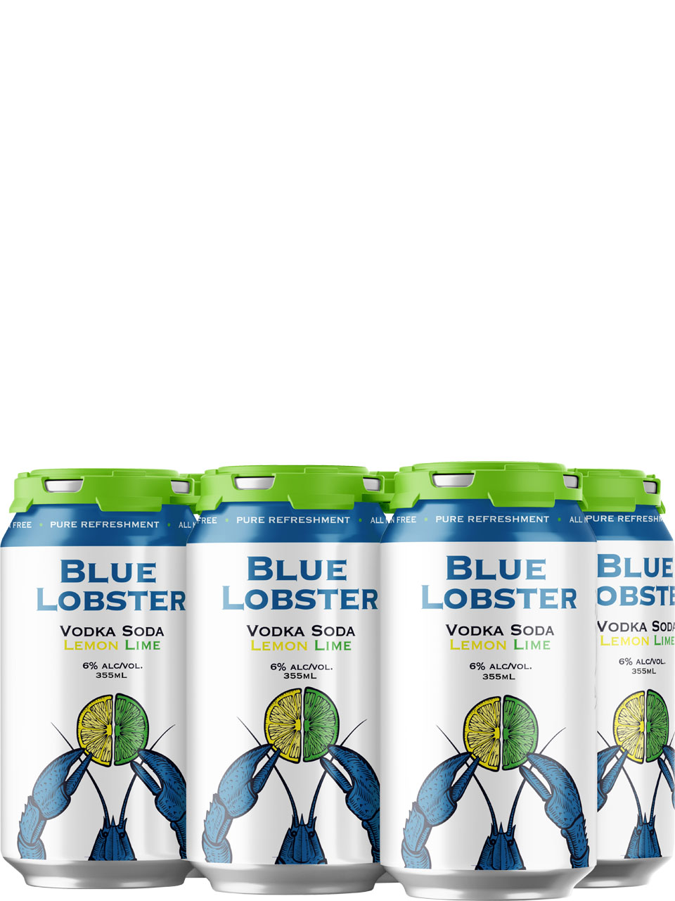 Blue Lobster Vodka Soda Lemon Lime 6 Pack