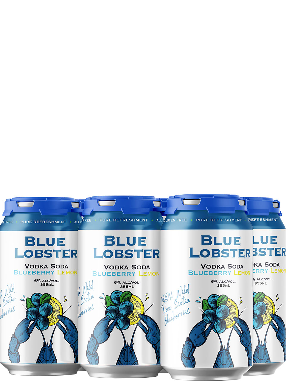 Blue Lobster Blueberry Lemon Vodka Soda 6 Pack