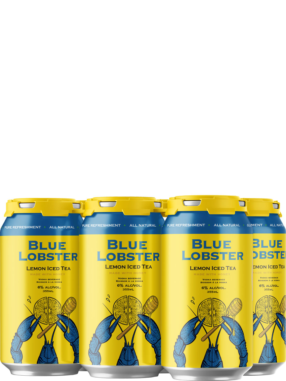 Blue Lobster Lemon Ice Tea 6 Pack Cans