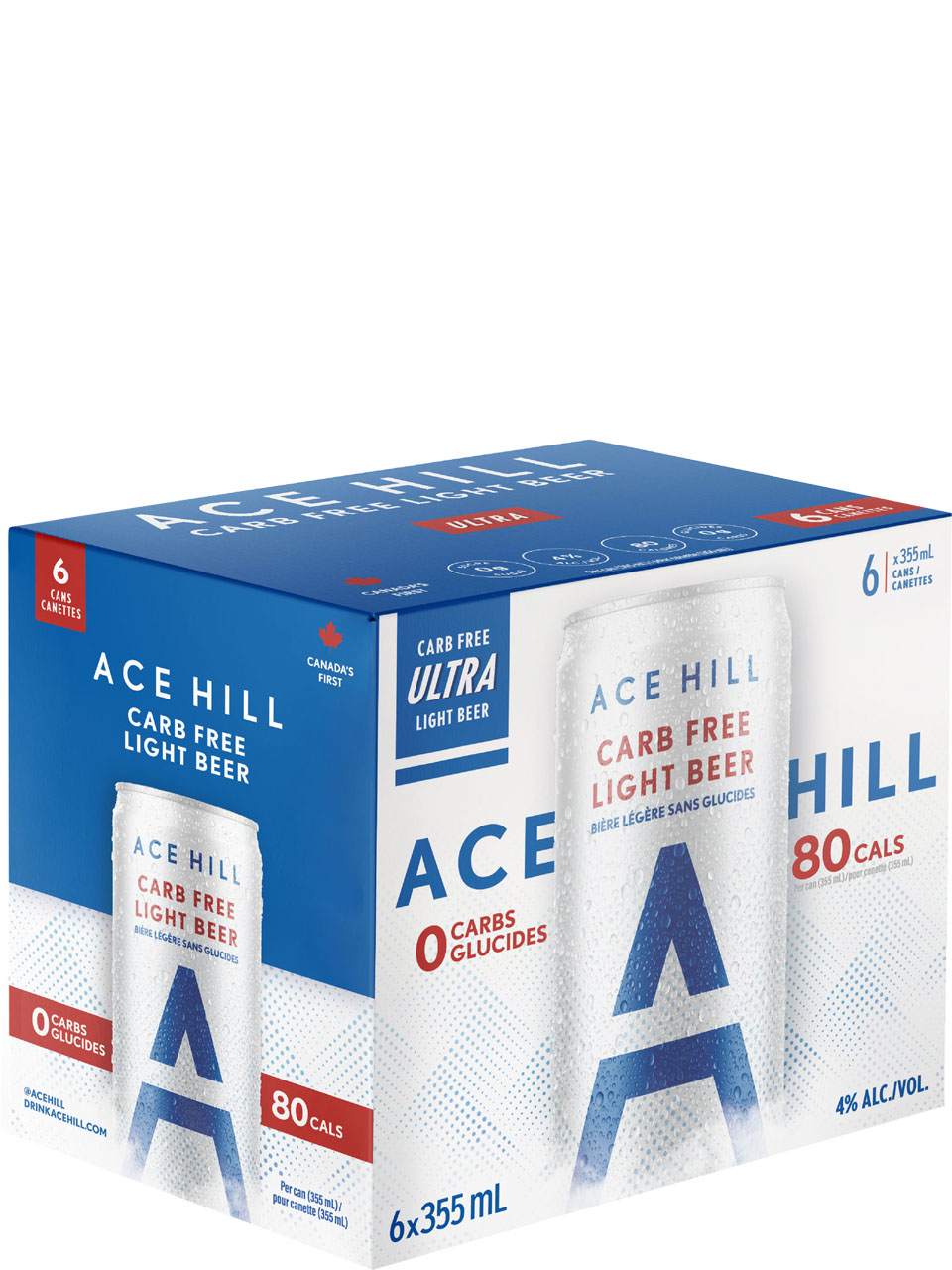 Ace Hill Carb Free Light Beer 6 Pack Cans