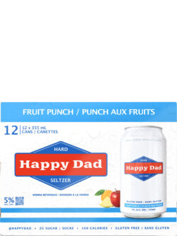 Happy Dad Hard Seltzer Fruit Punch 12 Pack Cans