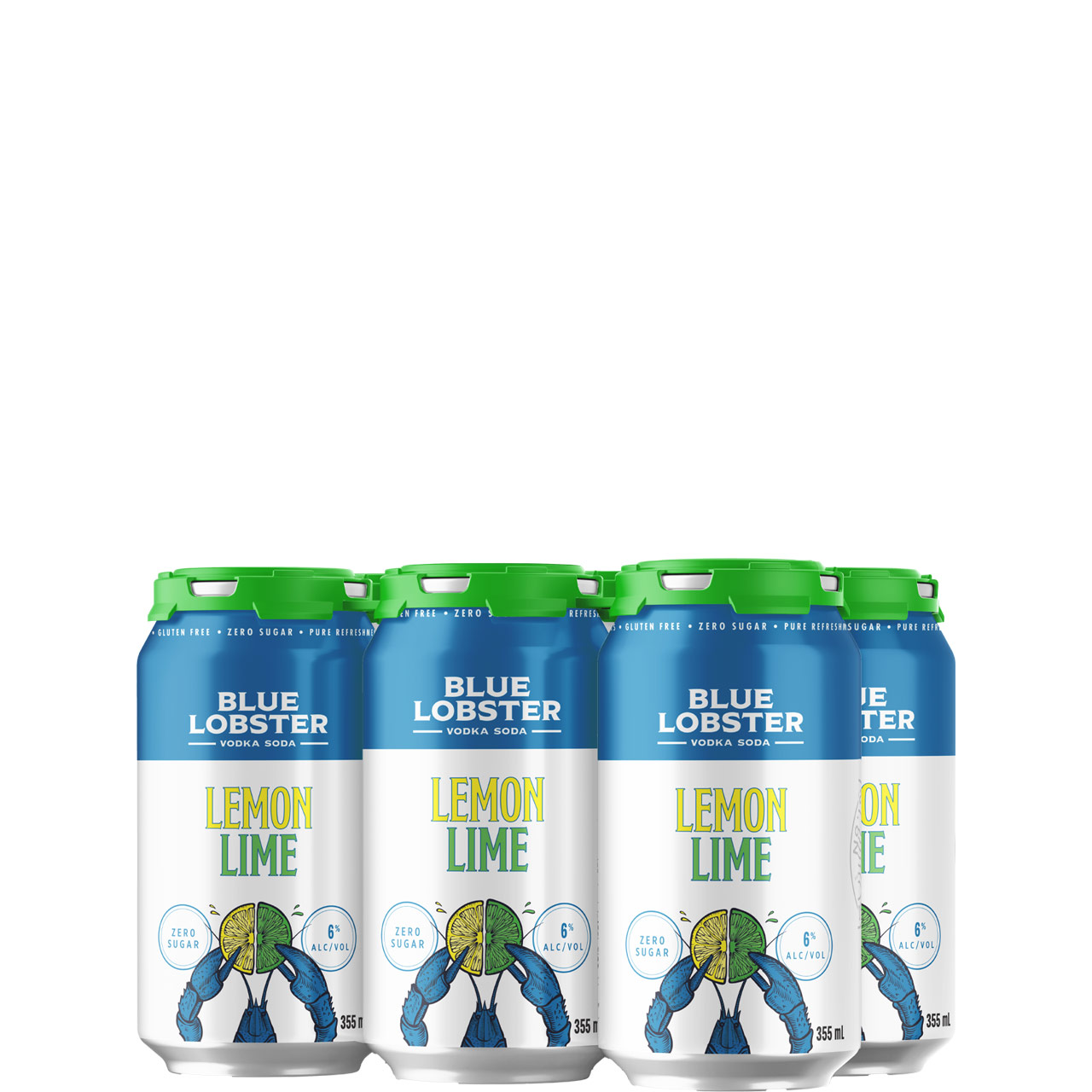 Blue Lobster Vodka Soda Lemon Lime 6 Pack