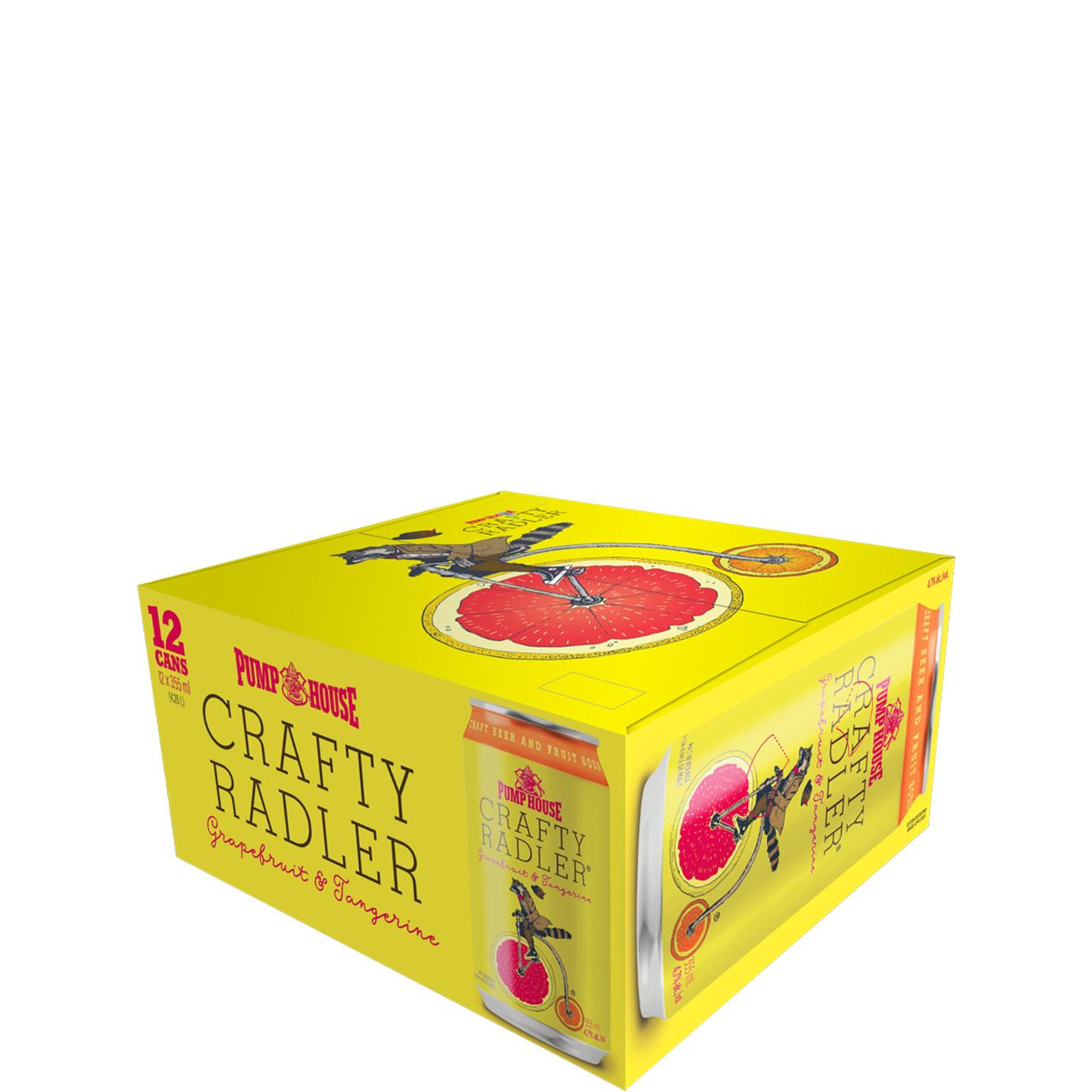 Pump House Crafty Radler Grapefruit & Tang.12 Pack