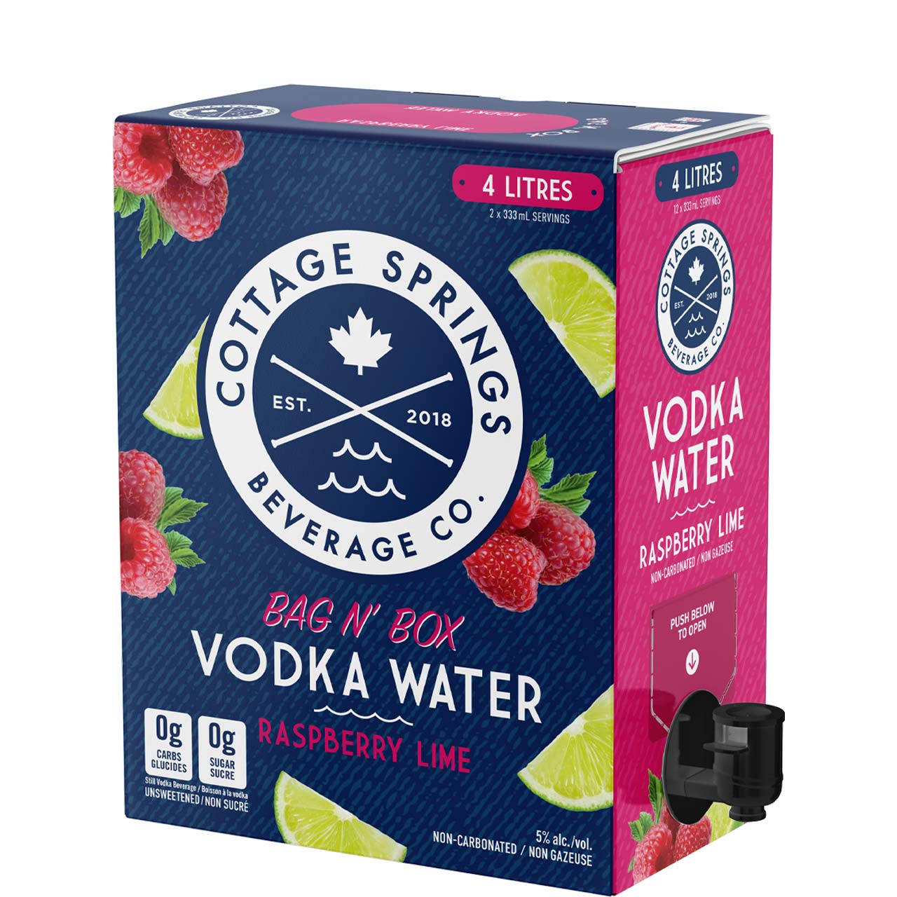 Cottage Springs Raspberry Lime Vodka Water