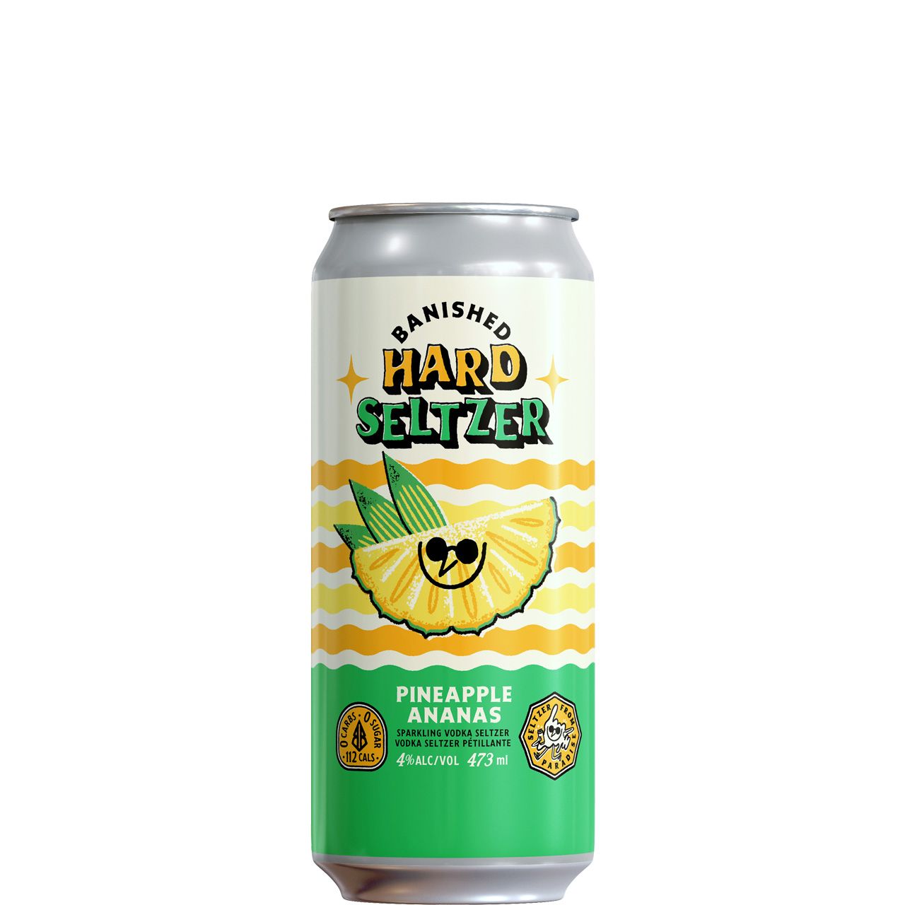 Banished Brewing Pineapple Hard Seltzer 473ml Can – Newfoundland ...