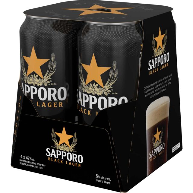 Sapporo Black Lager 4 Pack Cans