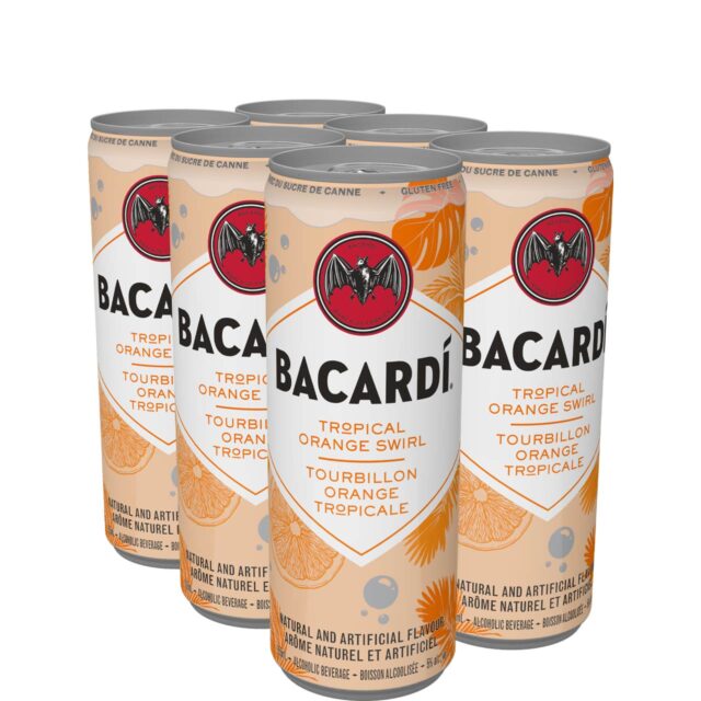 Bacardi Tropical Orange Swirl 6 Pack Cans