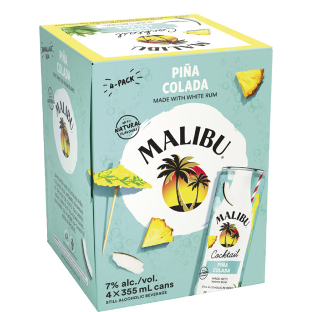 Malibu Cocktail Pina Colada 4 Pack Cans