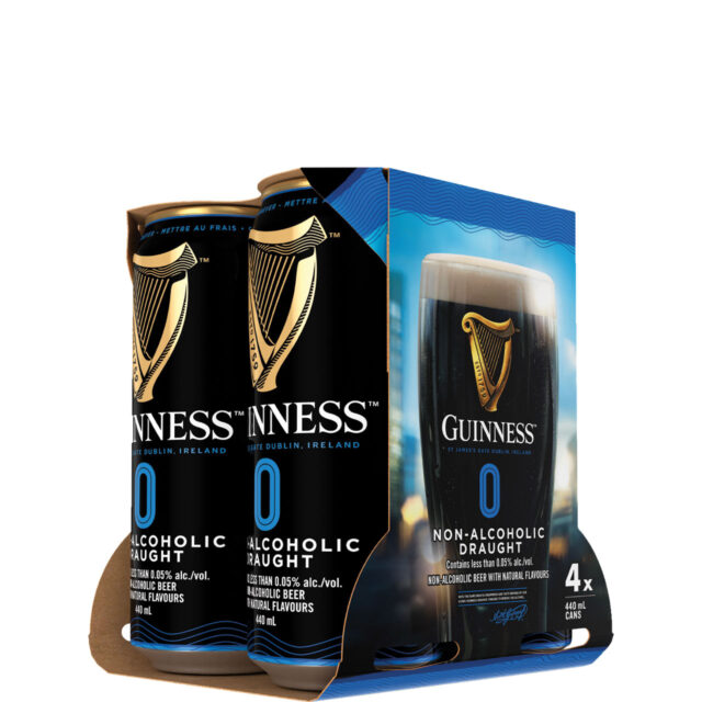 Guinness 0 Draught Non-Alc 4 Pack Cans
