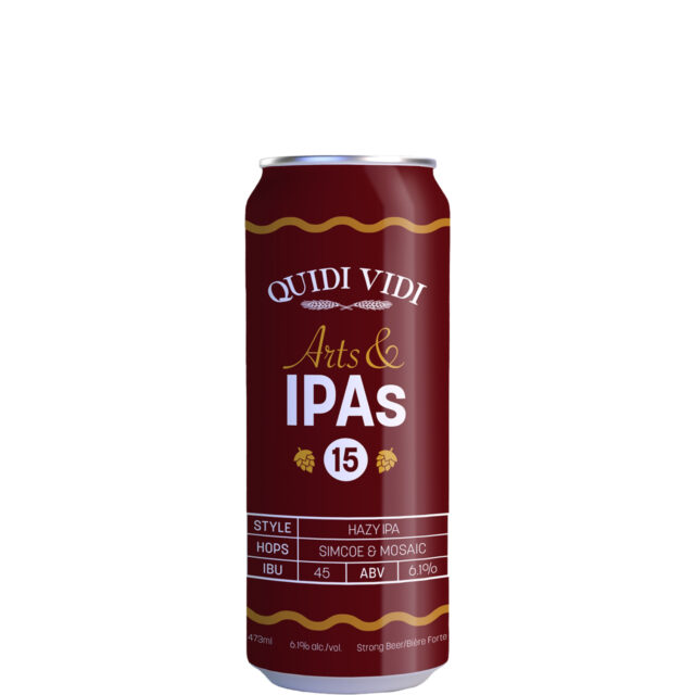 Quidi Vidi Arts & IPA's #15 Hazy IPA 473ml Can
