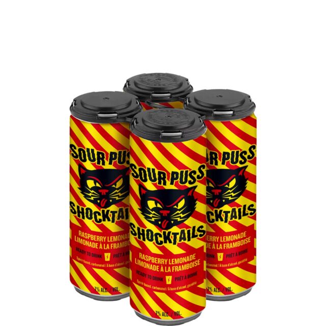 Sour Puss Shocktails Raspberry Lemonade 4 Pack Can