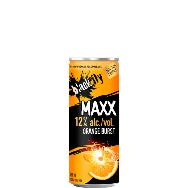Black Fly MaXX Orange Burst 250ml Can
