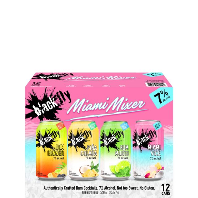 Black Fly Miami Mixer 12 Pack Cans