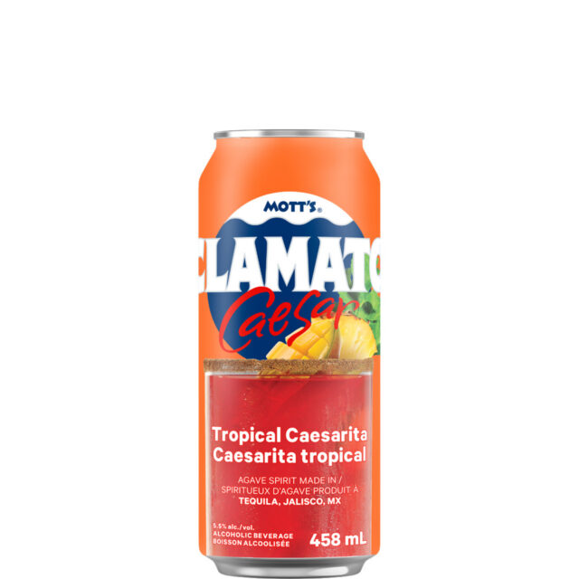 Mott's Clamato Caesar Tropical Caesarita 458ml Can
