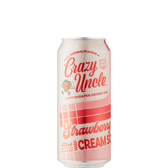 Crazy Uncle Strawberry Hard Cream Soda 473ml Can