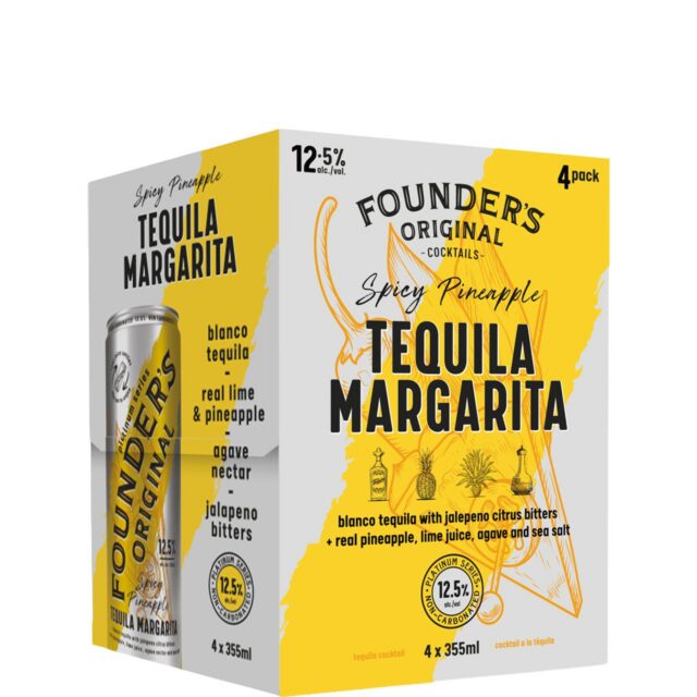 Founder's Spicy Pineapple Tequila Margarita 4 Pack