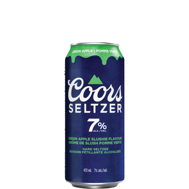 Coors Seltzer 7.0% Slushie Green Apple 473ml Can