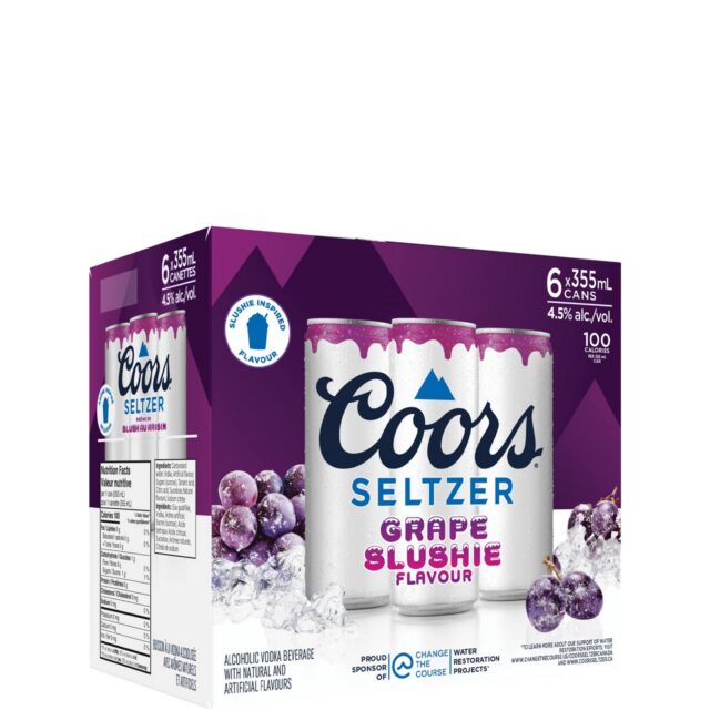 Coors Seltzer Slushie Grape 6 Pack Cans