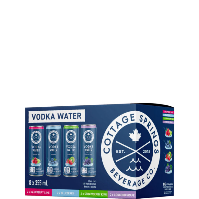 Cottage Springs Vodka Water Mixed 8 Pack Cans