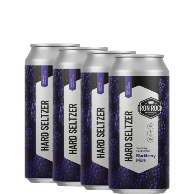 Iron Rock Hard Seltzer Blackberry 4 Pack Cans