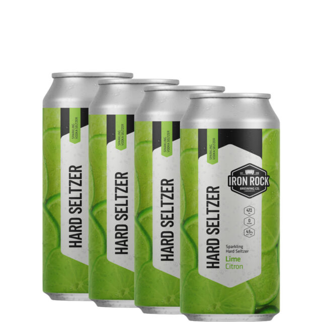 Iron Rock Hard Seltzer Lime 4 Pack Cans