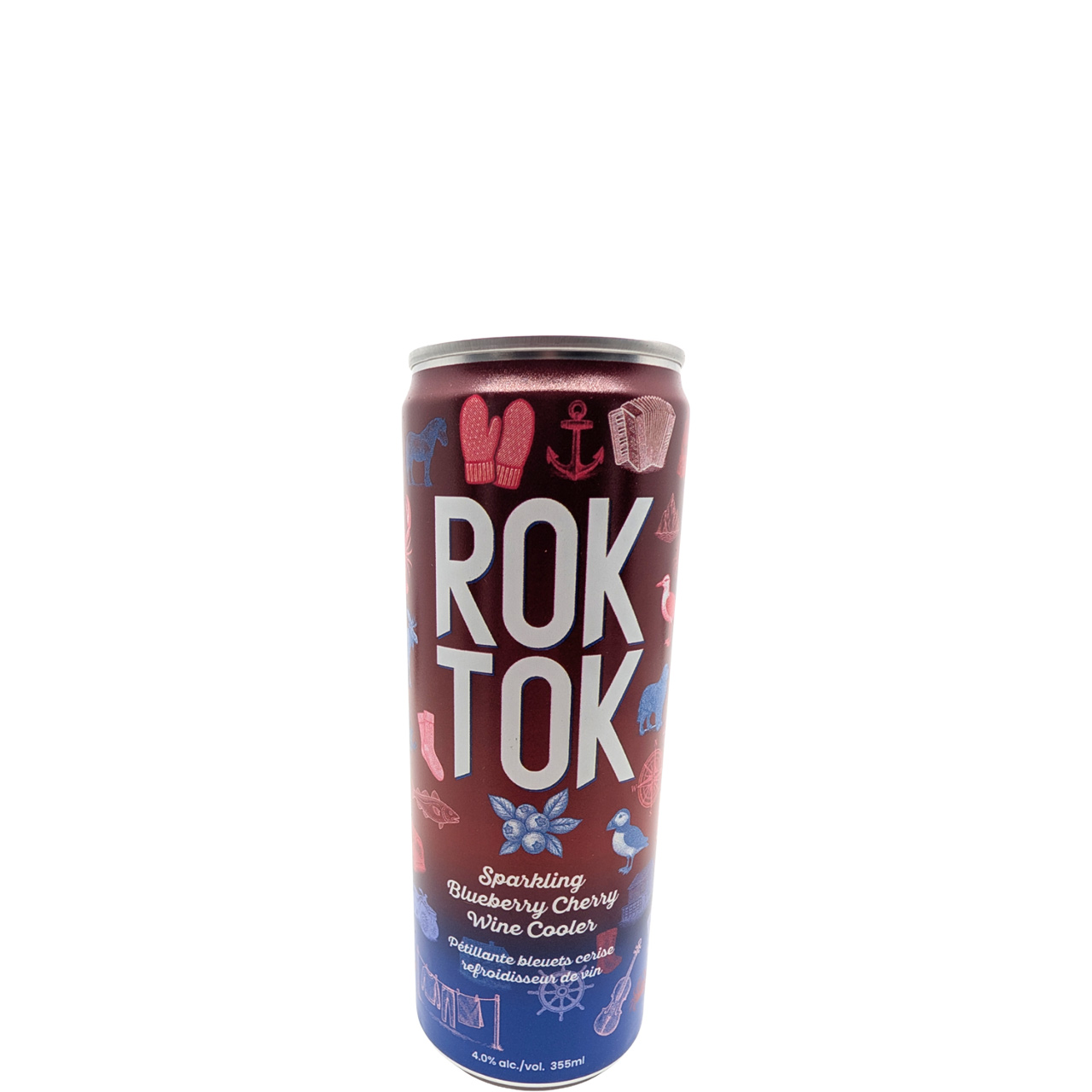 Rok Tok Blueberry and Cherry 355ml Can